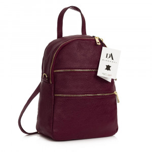 Rucsac dama din piele naturala DiAmanti Sarche Bordo